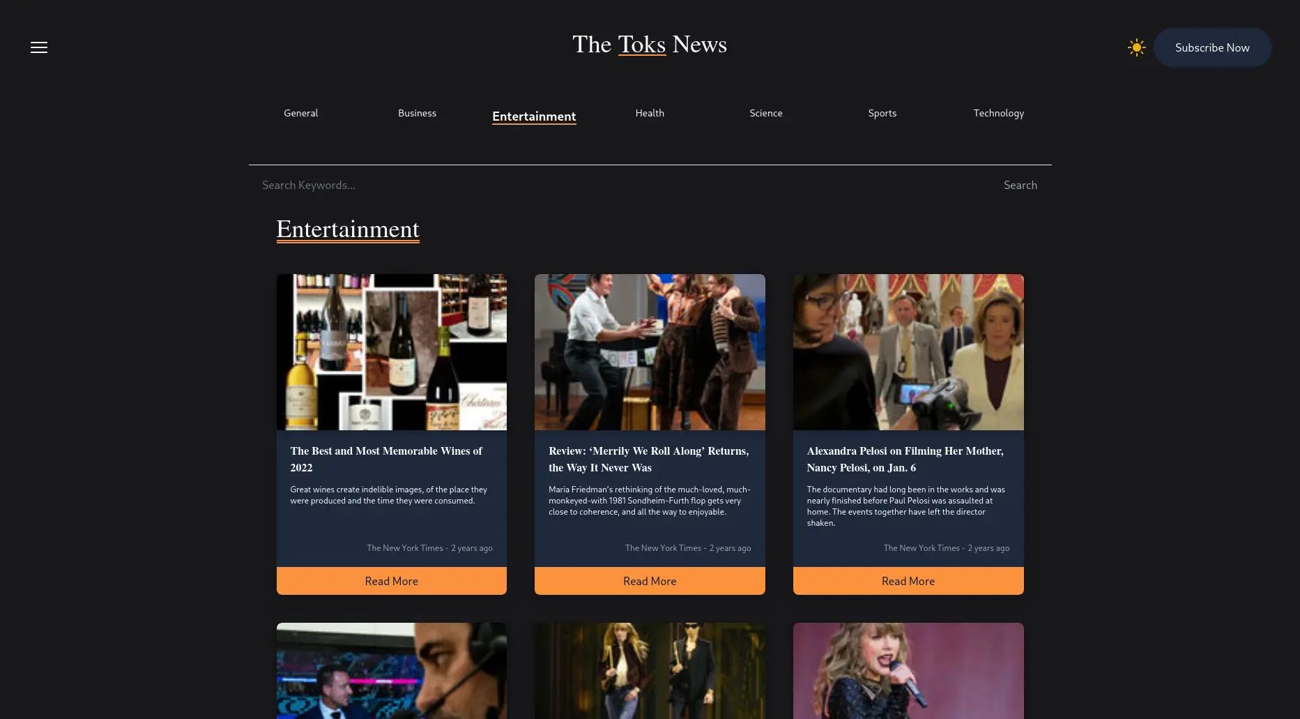 The Toks News Homepage